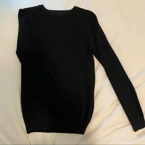 Lululemon Crewneck Black Longsleeved Ribbed Sweater